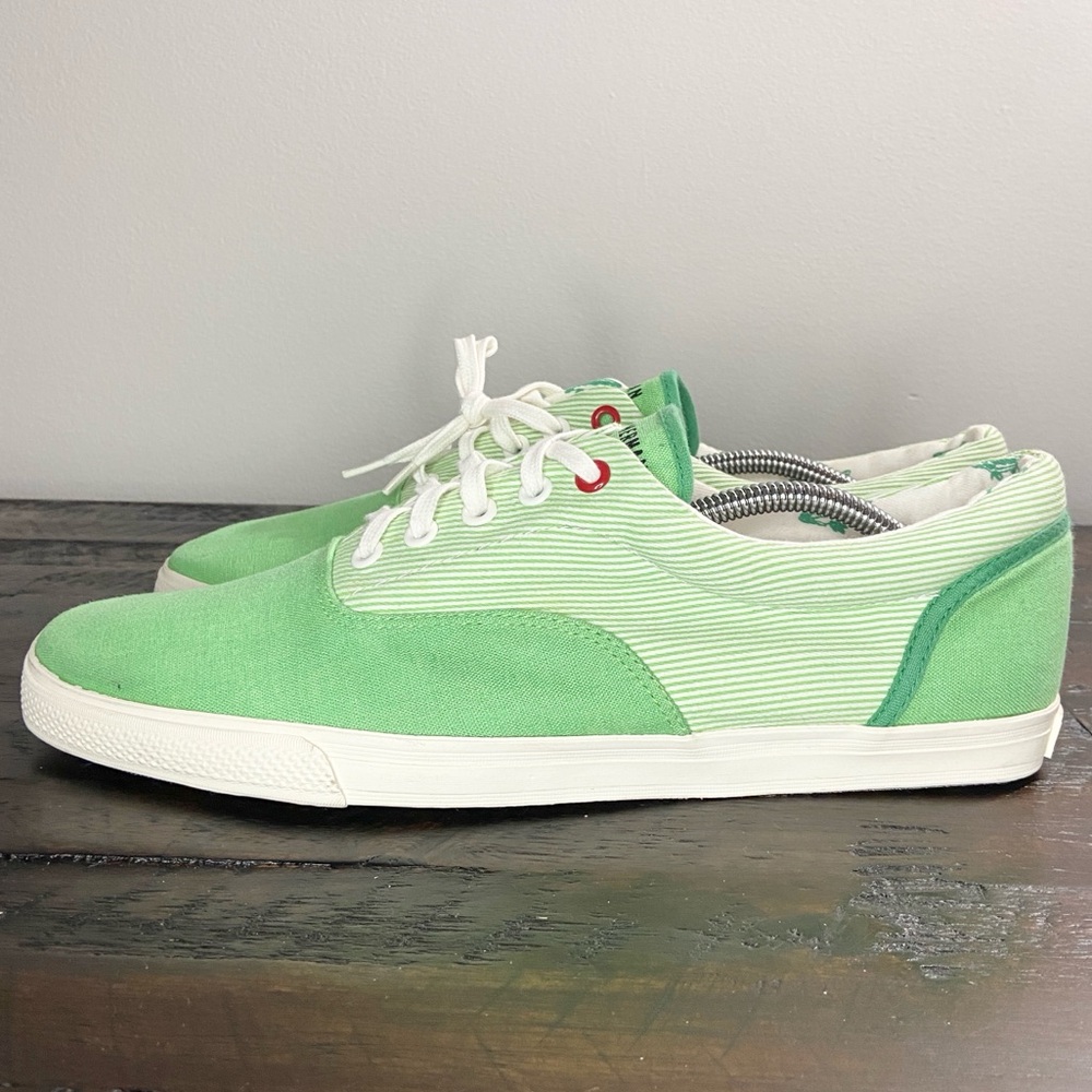 Ben Sherman Green Canvas Sneakers Retro NEW Mens Size 10